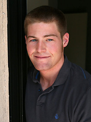 American frat jock posing in the bedroom