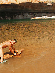 Nice gay anal sex near the wild river