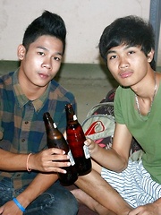 Cute asian twink takes big cock and facial cumshot