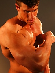 Tanned and muscled man body