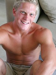 Blonde jock gets naked
