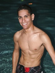 Latin man jacking off