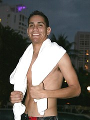 Latin man jacking off