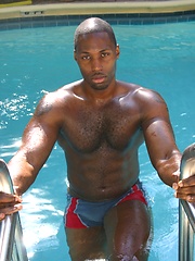 Black man jacking off dick