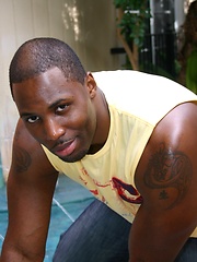 Black man jacking off dick