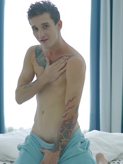Dennis fucking himself with his own cock!