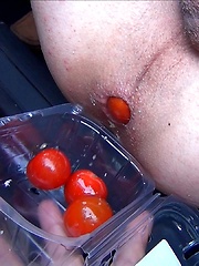 Emo boy ass tasting tomatoes