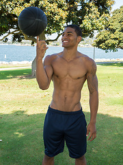 Well-sculpted jock Brett